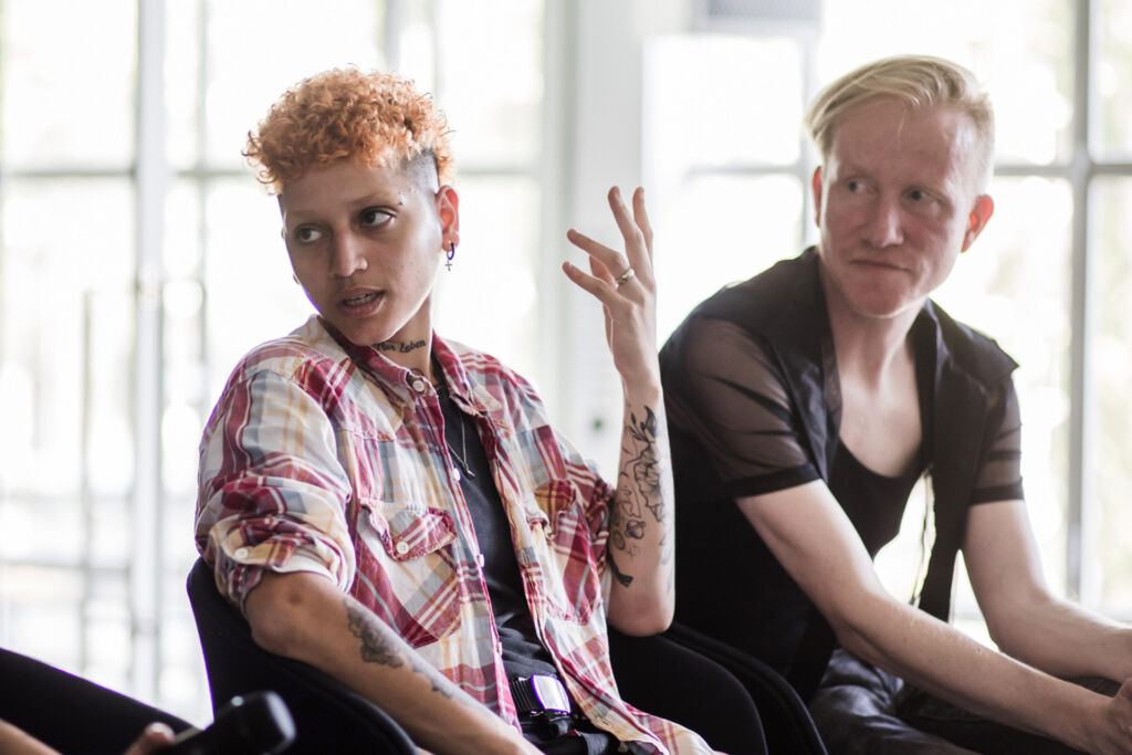 Opening exhibition in Stadsschouwburg Utrecht, the Netherlands. Model Dante shares his story